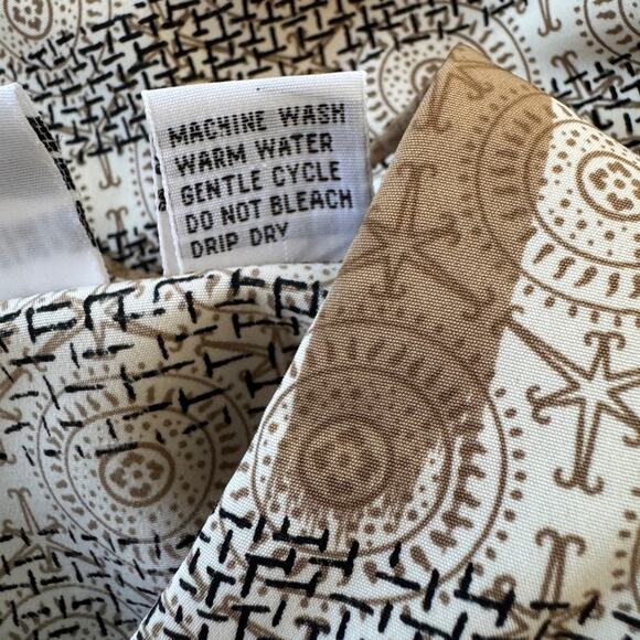 Vintage ‘90s Alfred Dunner Cream, Brown & Black Collared Long Sleeve Blouse - Picture 8 of 8